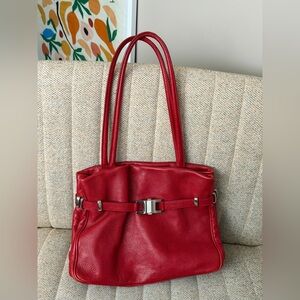 VINTAGE! DECCIO Italian Leather Tote Bag!